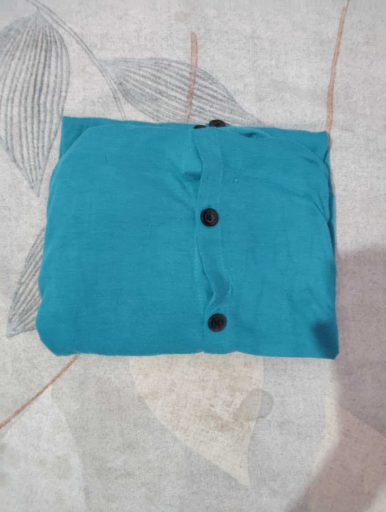 Teal Button-Down Shirt