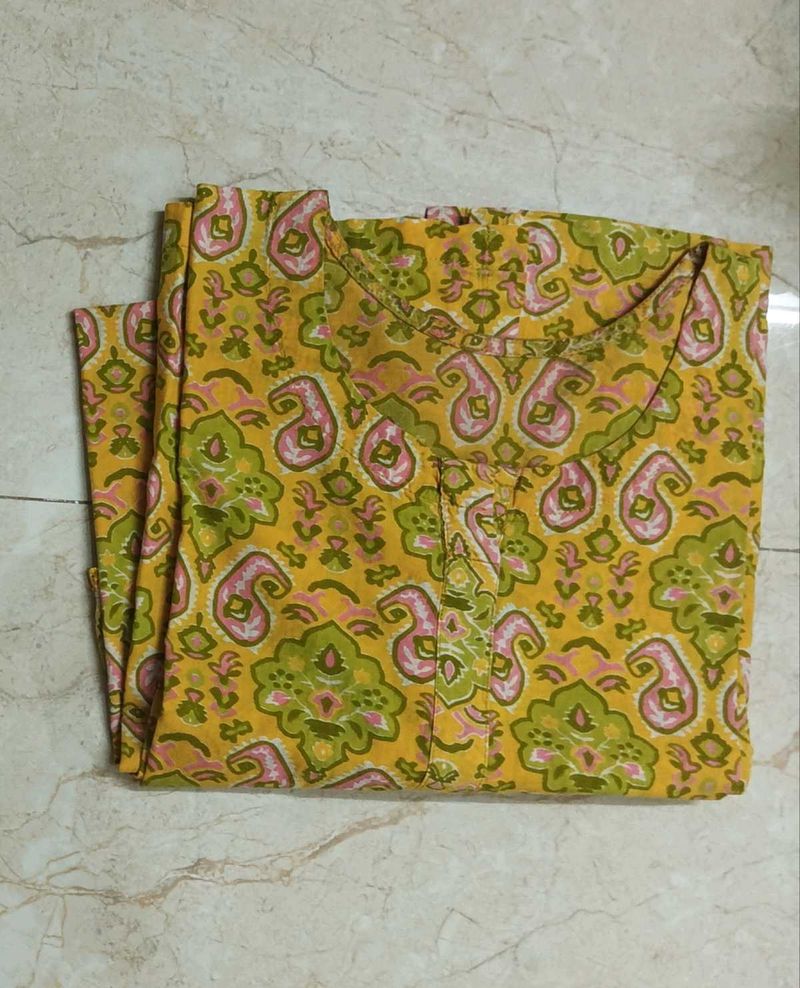 PRINTED COTTON KURTA