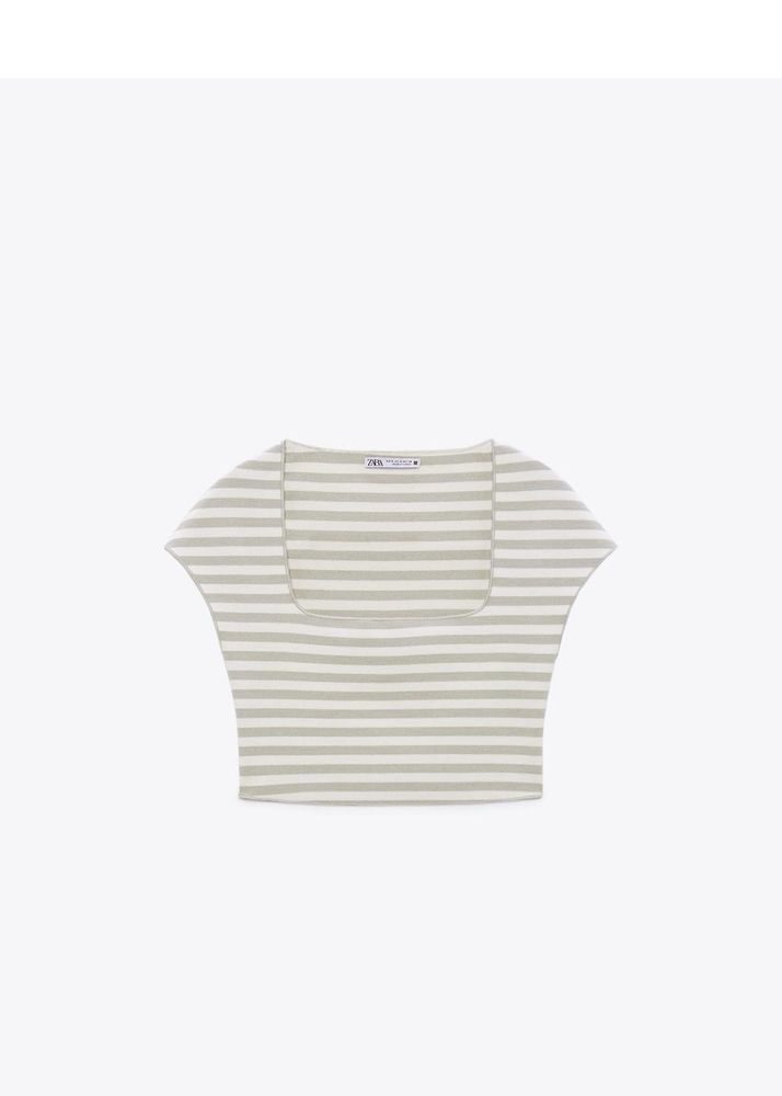Zara knit Striped Crop Top