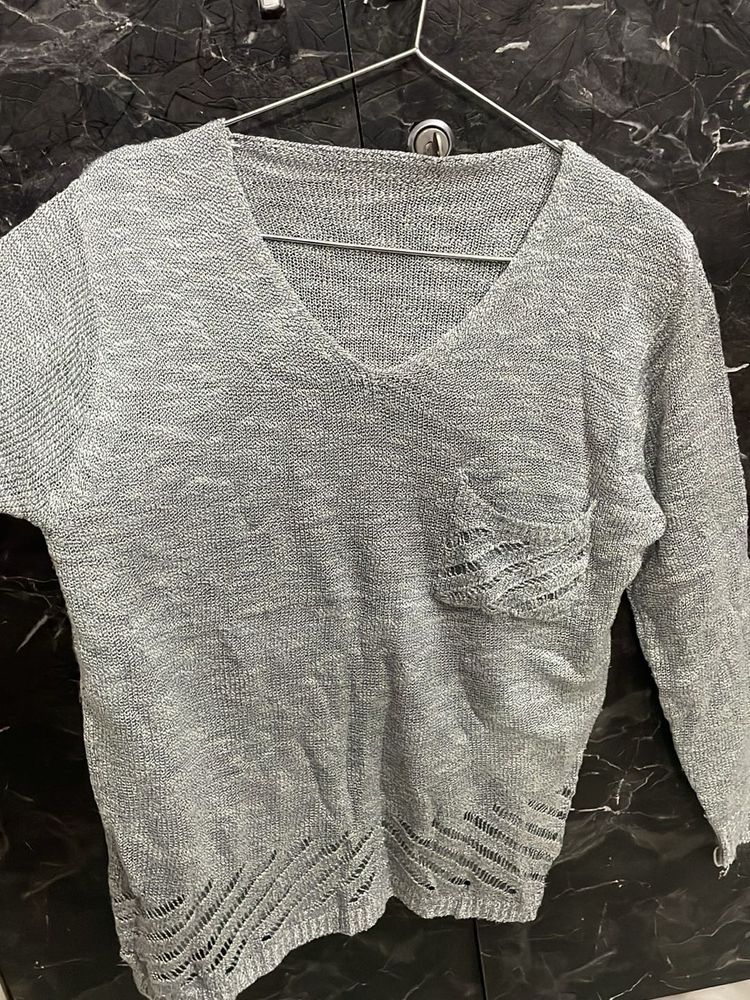 Gray Knit Sweater