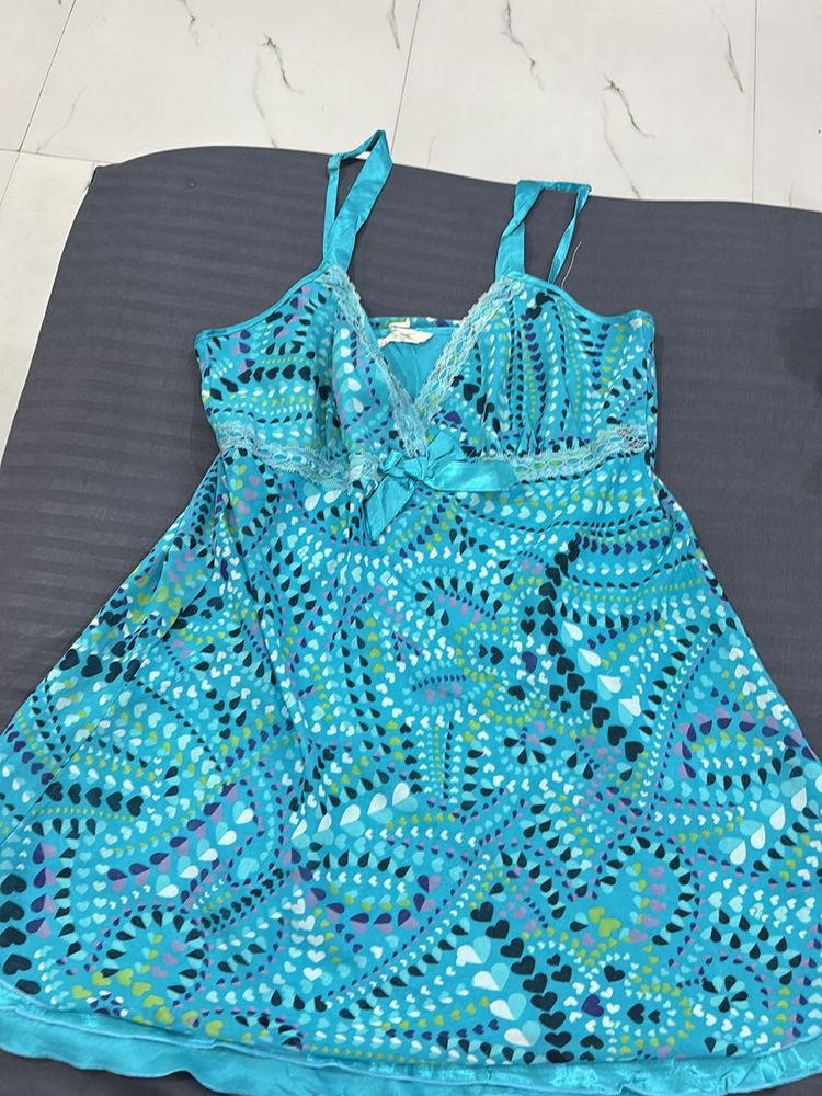 Turquoise Heart Print Cami