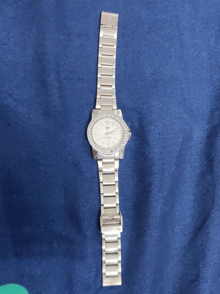 Swiss Dzine Silver Wrist Watch