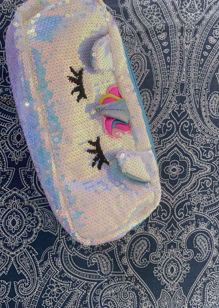 Beautiful Unicorn Sequence Pencil Pouch