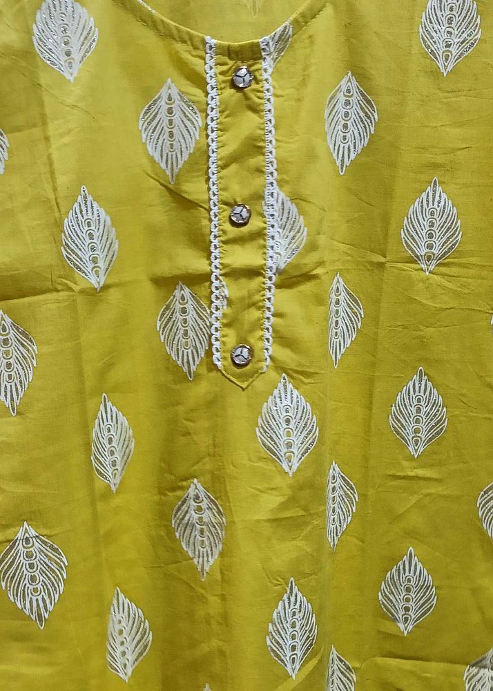 Elegant Short Yellow Kurta