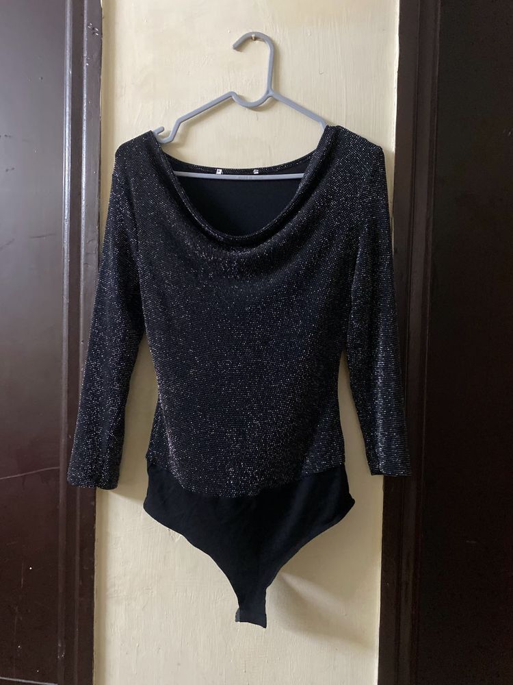 Sparkly Black Bodysuit Bust 36