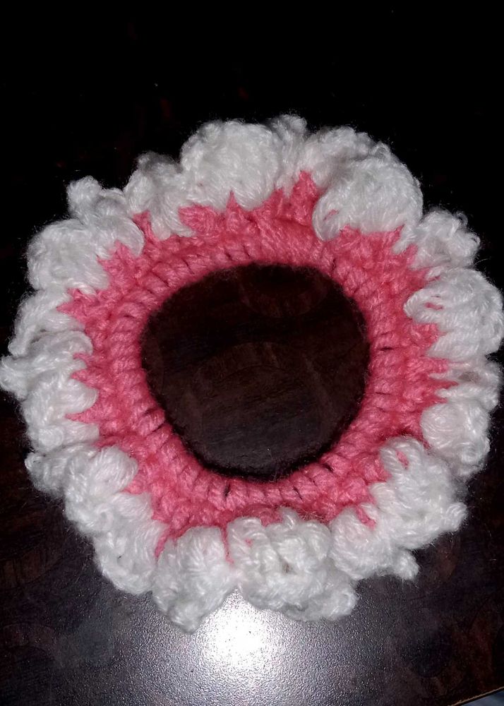 Crochet Flower Hair Tie