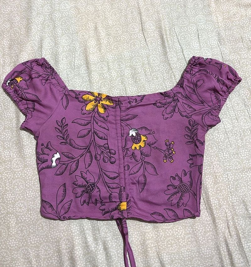 Floral Print Crop Top