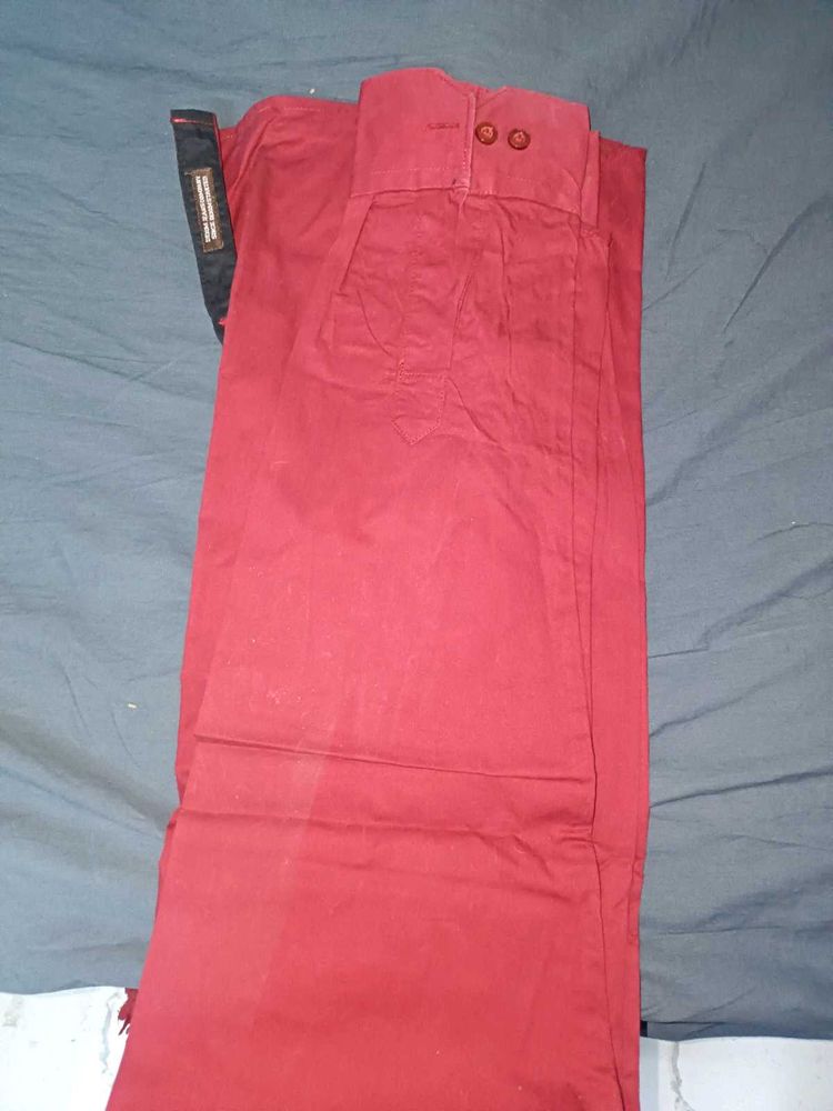 Red Color Denim Brand Shirt In Good Condition
