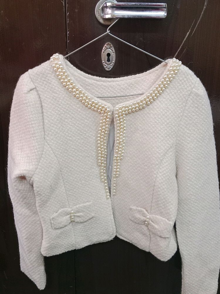 Stylish Pearl Warm Short Coat/Jacket