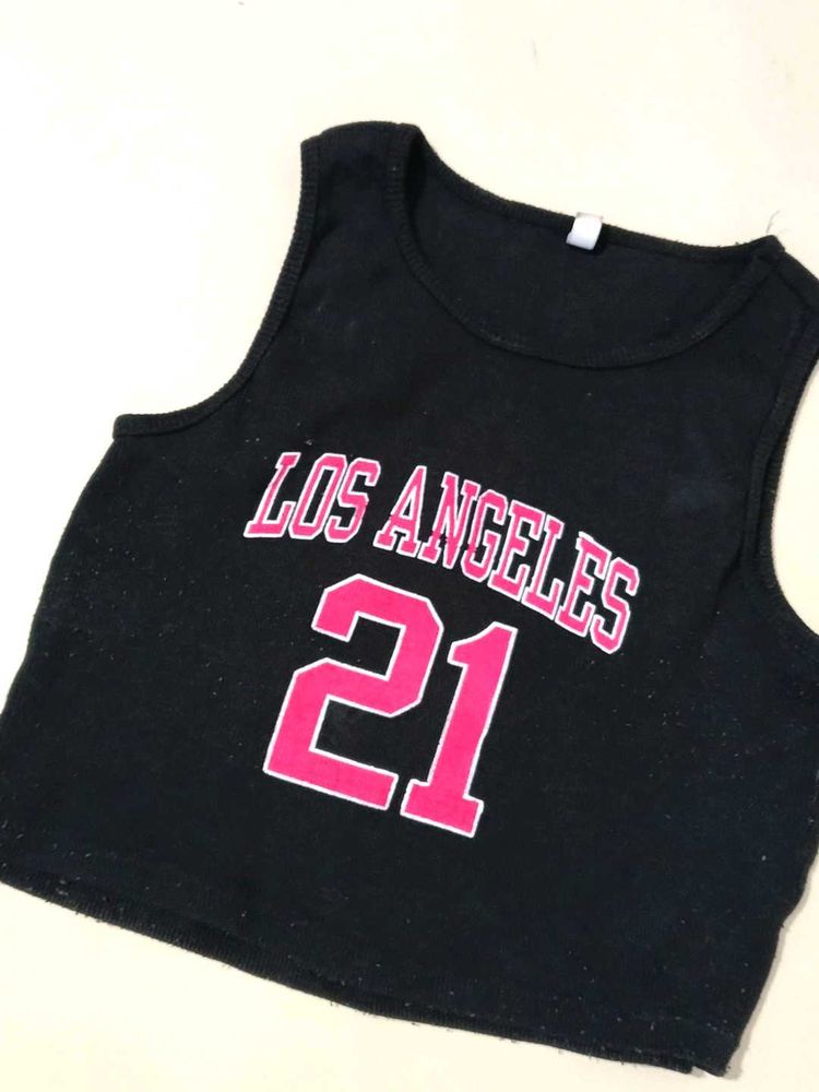 Black LA Crop Top