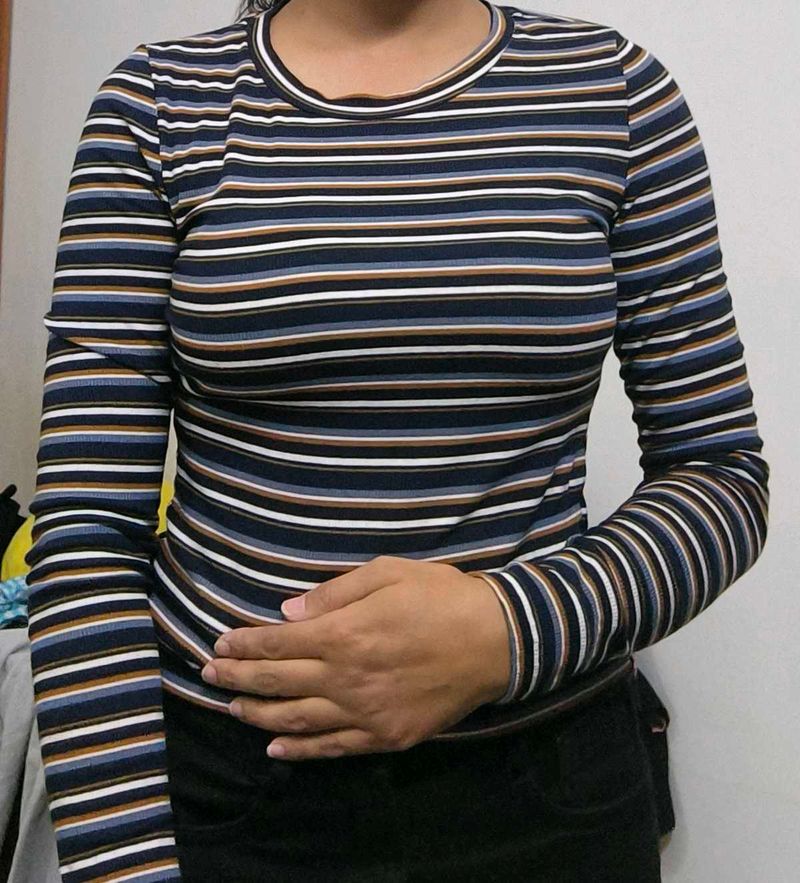 Striped Long Sleeve Top