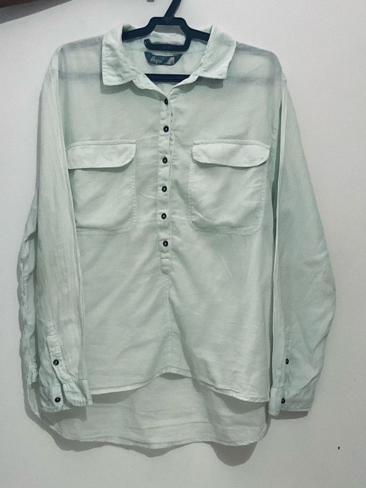 PEOPLE - Casual Light Green Shirt