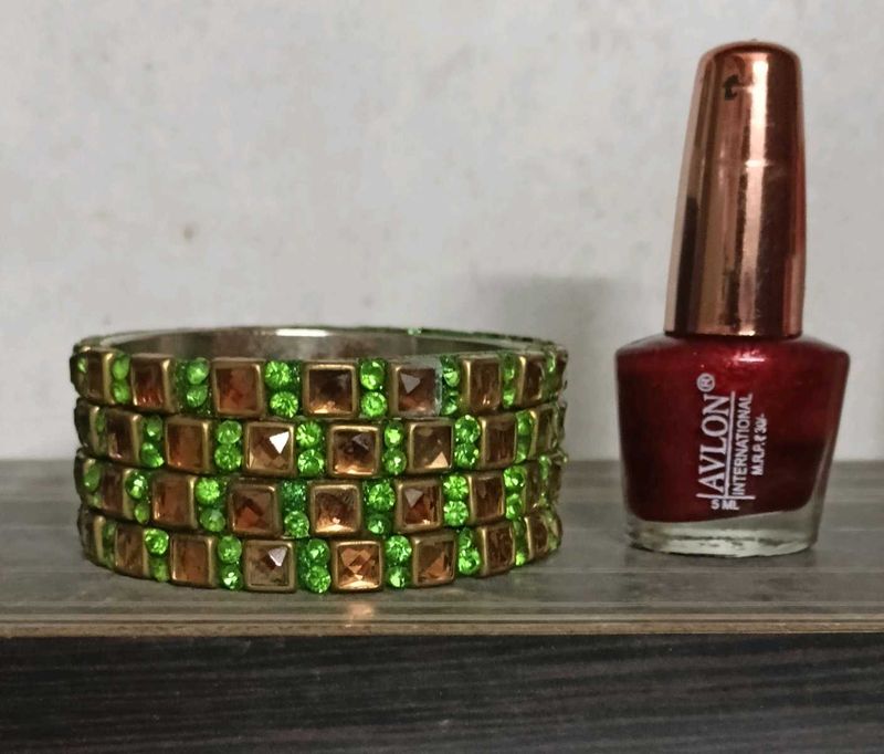 Bangles with Nail Polish