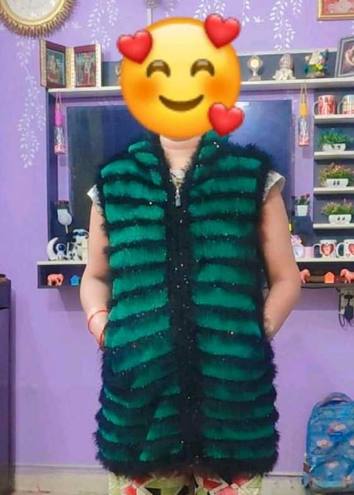 Emerald Green Fur Vest