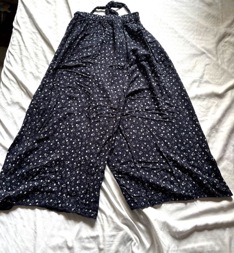 Floral Print Wide Leg Pants