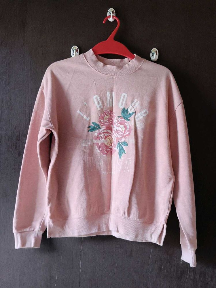 Pink Floral Sweatshirt