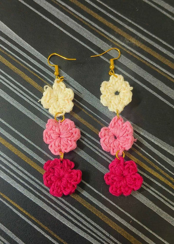 Colorful Handmade Crochet Earrings✨🧶