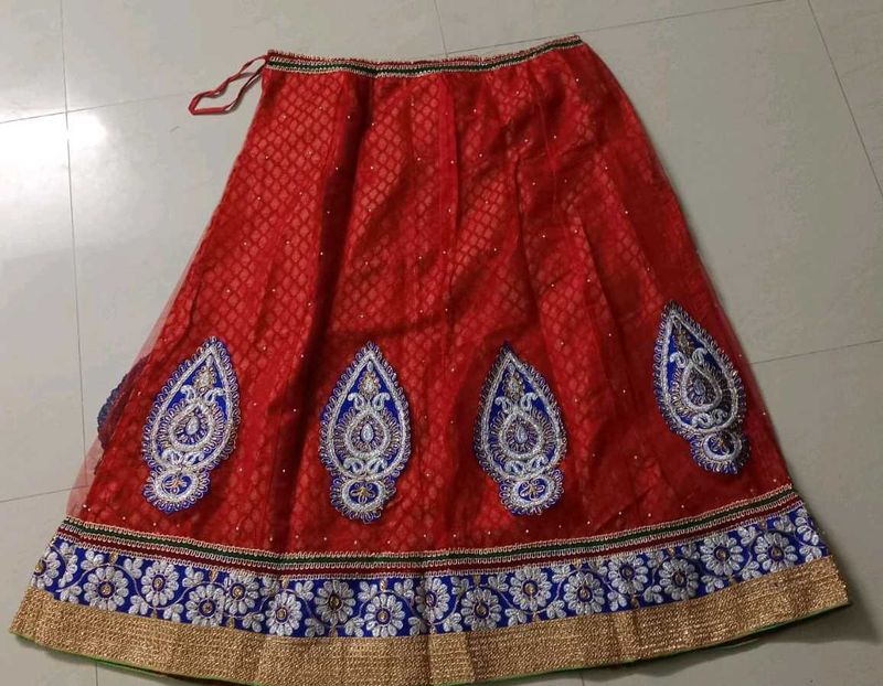 Net and Banarasi skirt
