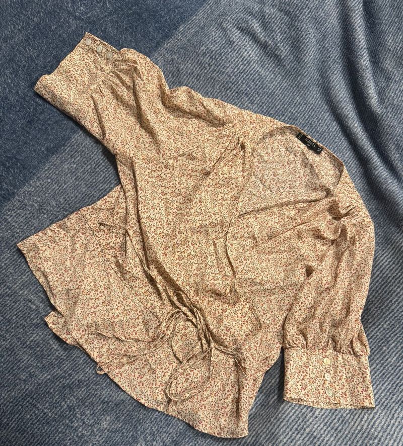 Floral Wrap Blouse