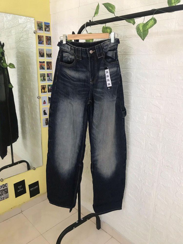 Wide Leg Denim Jeans