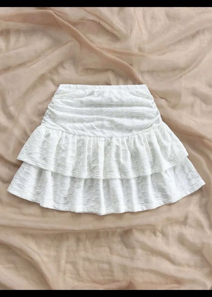 Tiered Ruffle Mini Skirt