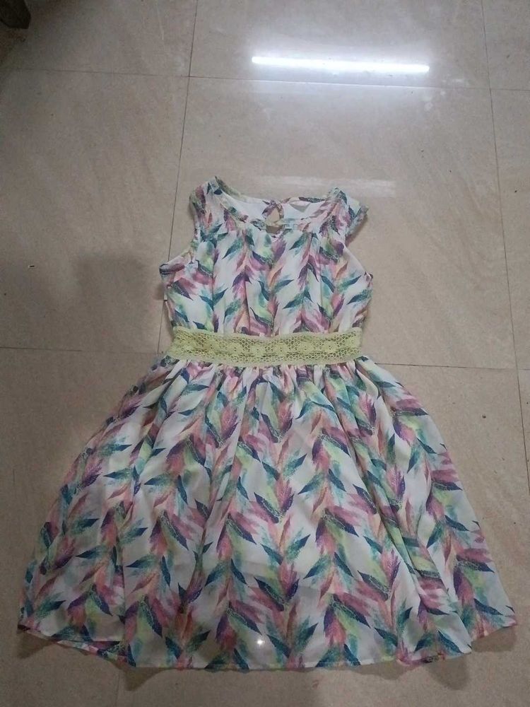 Girls' Floral Print Dress