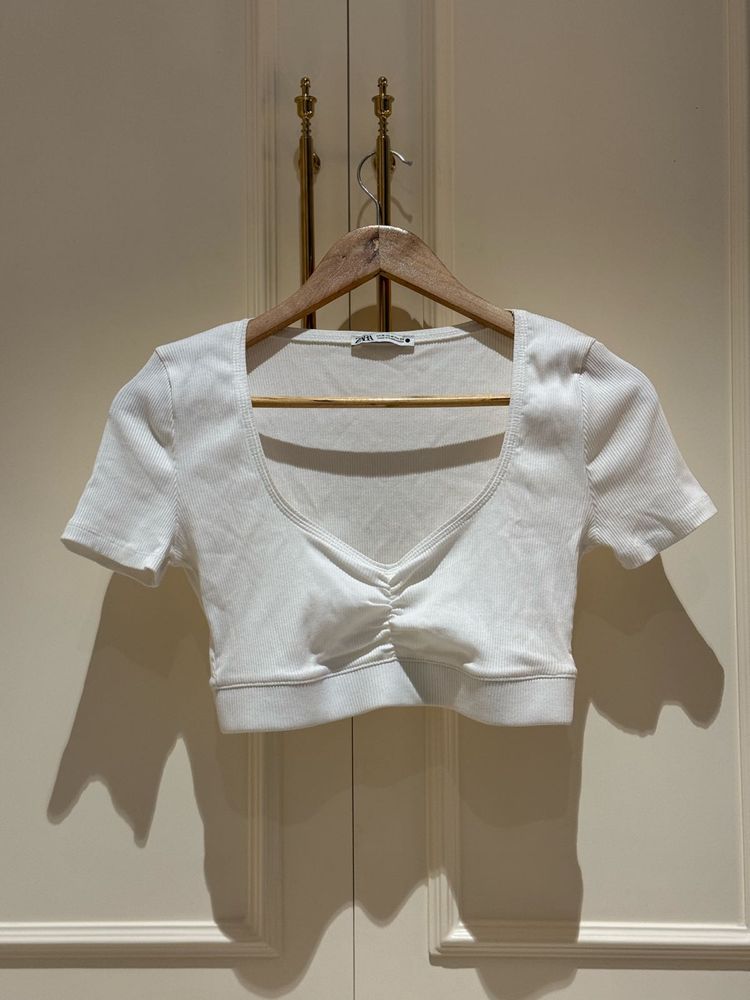 White Crop Top