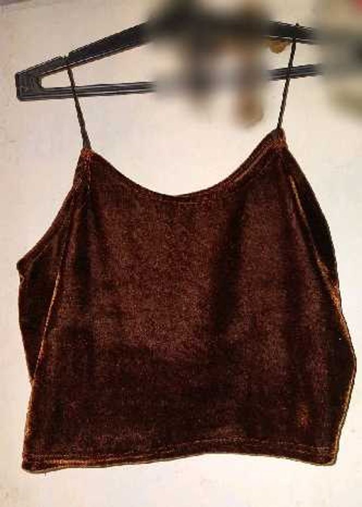 Brown Velvet Cami Top