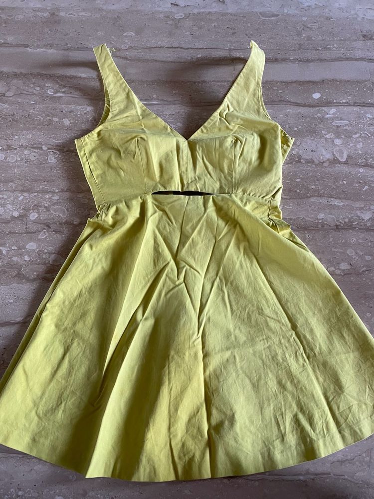 lime yellow dress XS-S