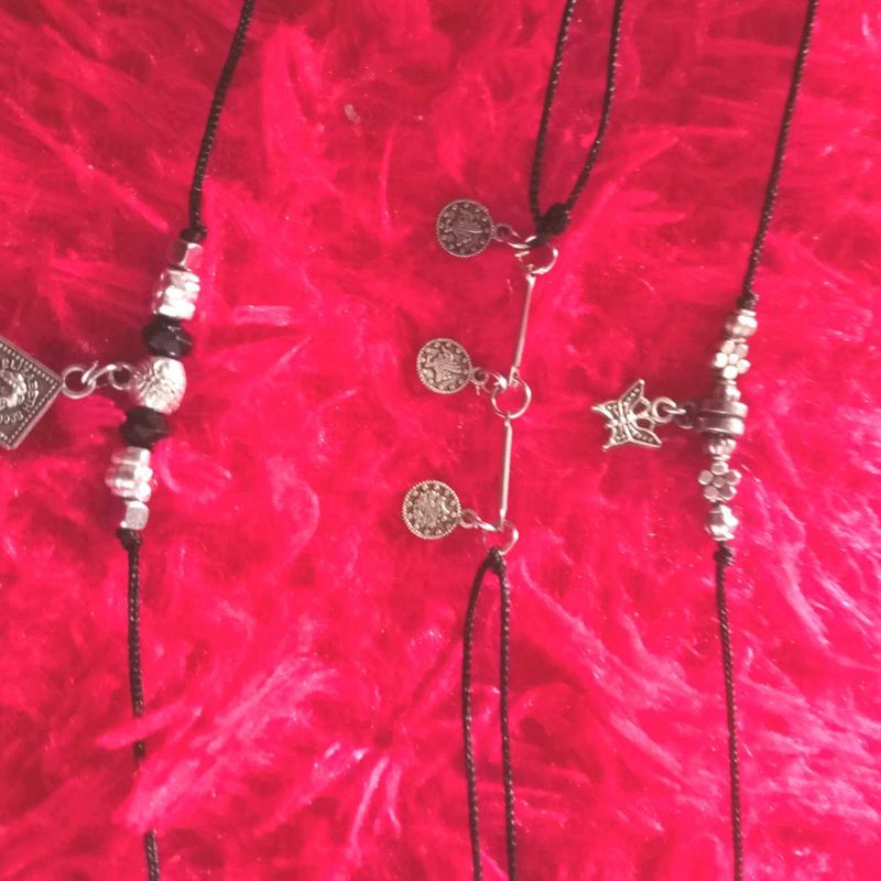 3 Combo Black Thread Anklet