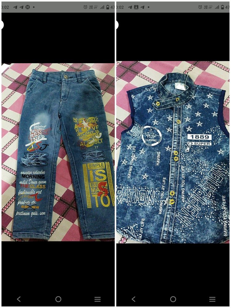 Jeans And Jacket For Boys Age 3 To 4 Years Jacket 28 Size