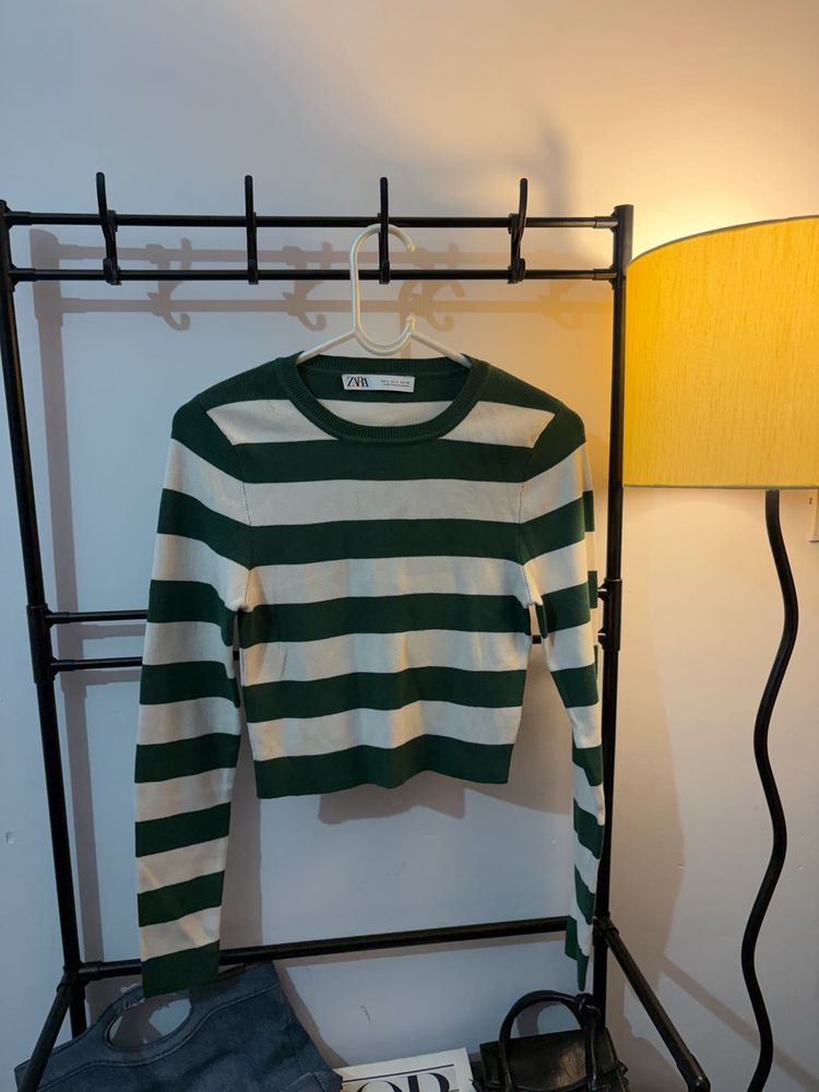 Striped Crop Top - ZARA