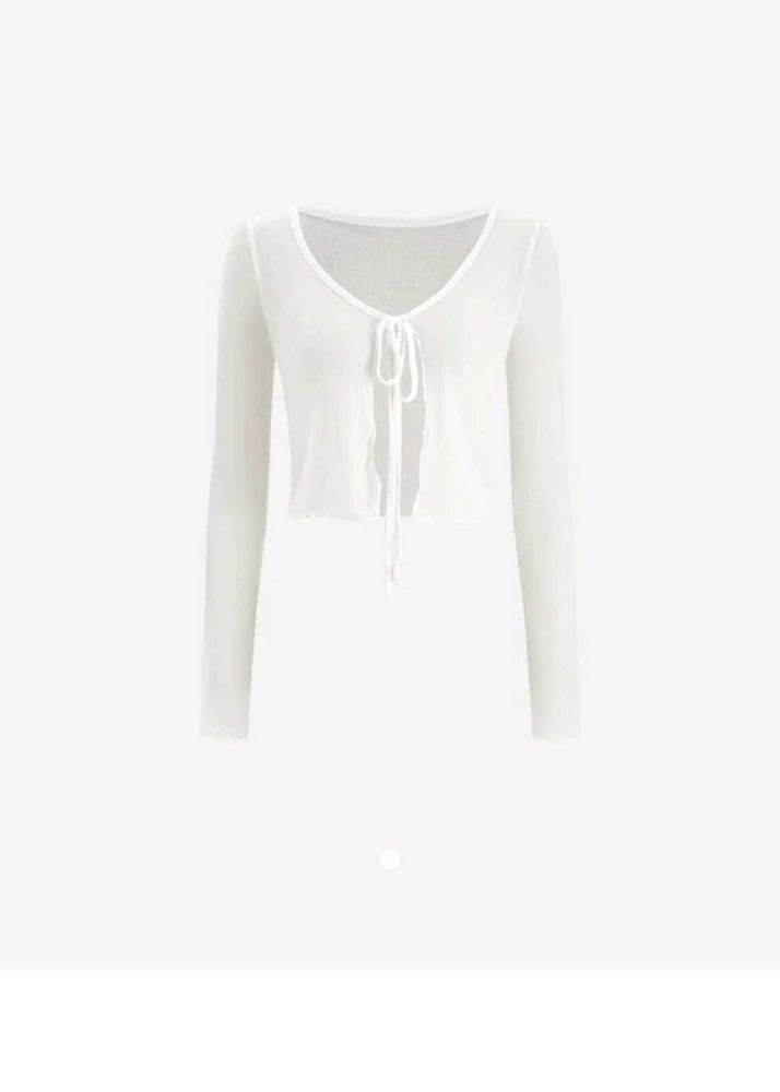 H&amp;M Tie Up White Top