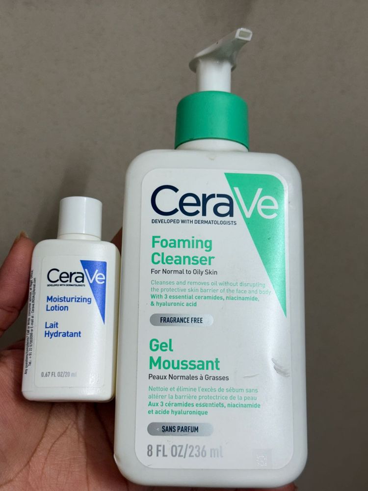 Cera Ve Foaming Cleanser + Freebie