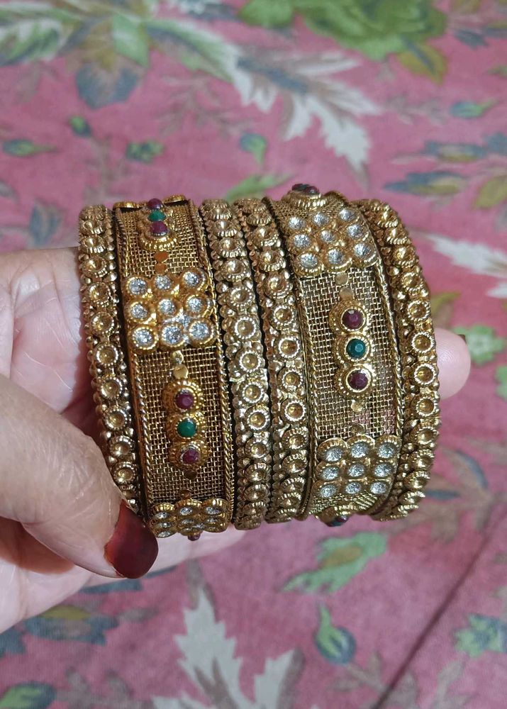 Golden Bangles Set