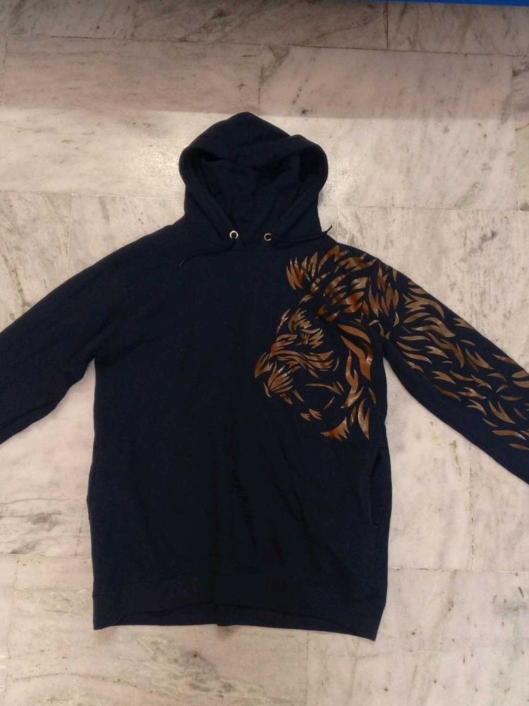 TRIPR Navy Blue Lion Hoodie With Ninja Mask