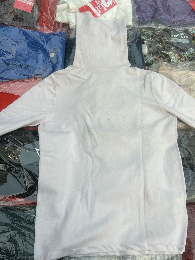 White Turtleneck Sweater