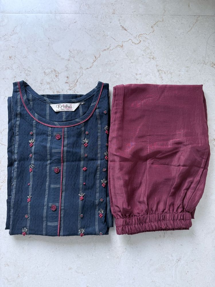 Sequins Work Kurta Set