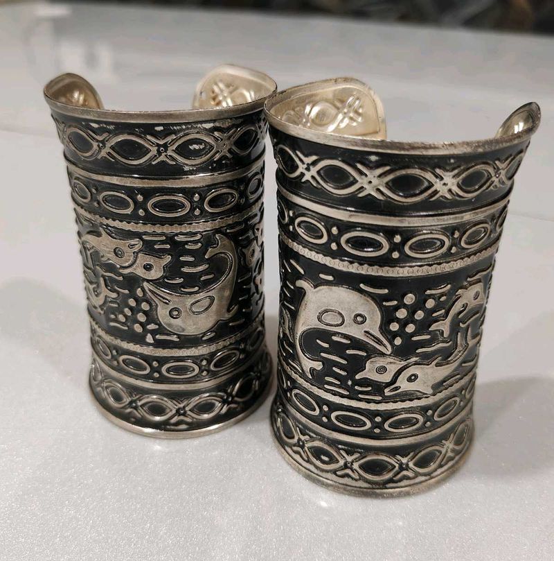 Silver Tone Cuff Bracelets