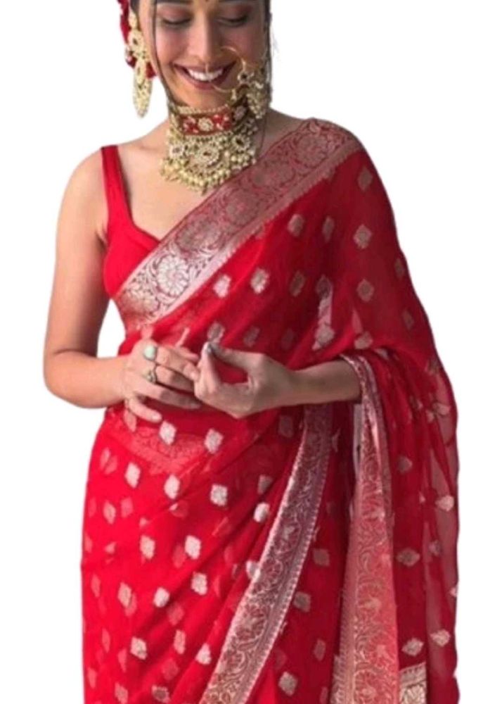 Red Banarasi Saree