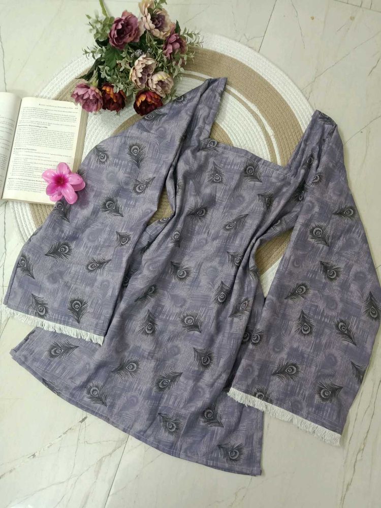 🆕 Peacock Print Corset short kurti ✨🎀