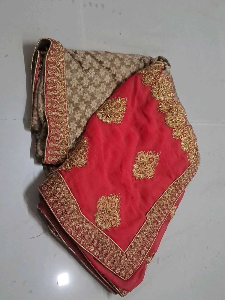 Elegant Embroidered Saree