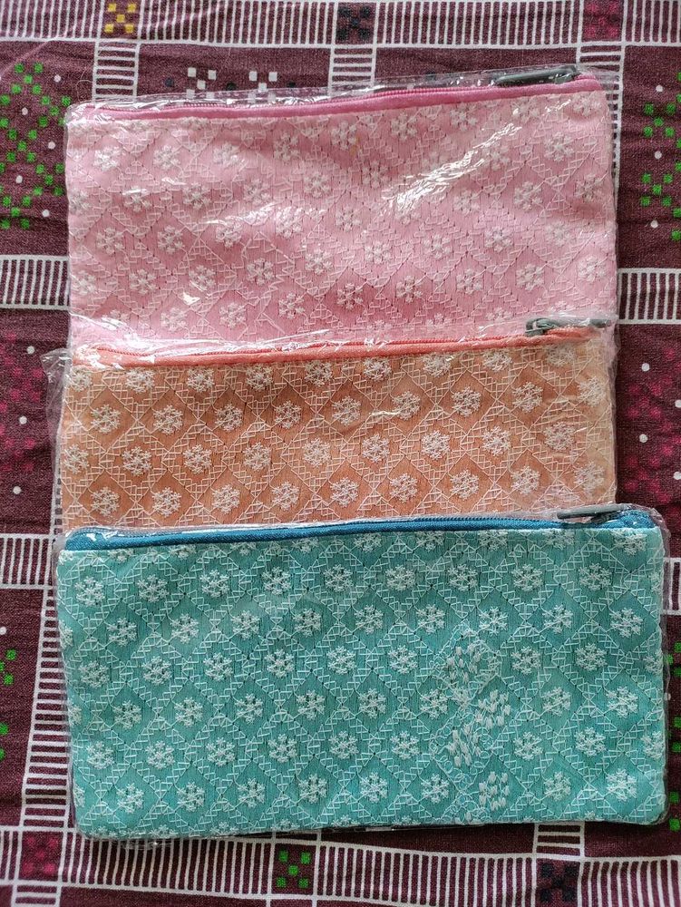 3 Chikankari pouches combo