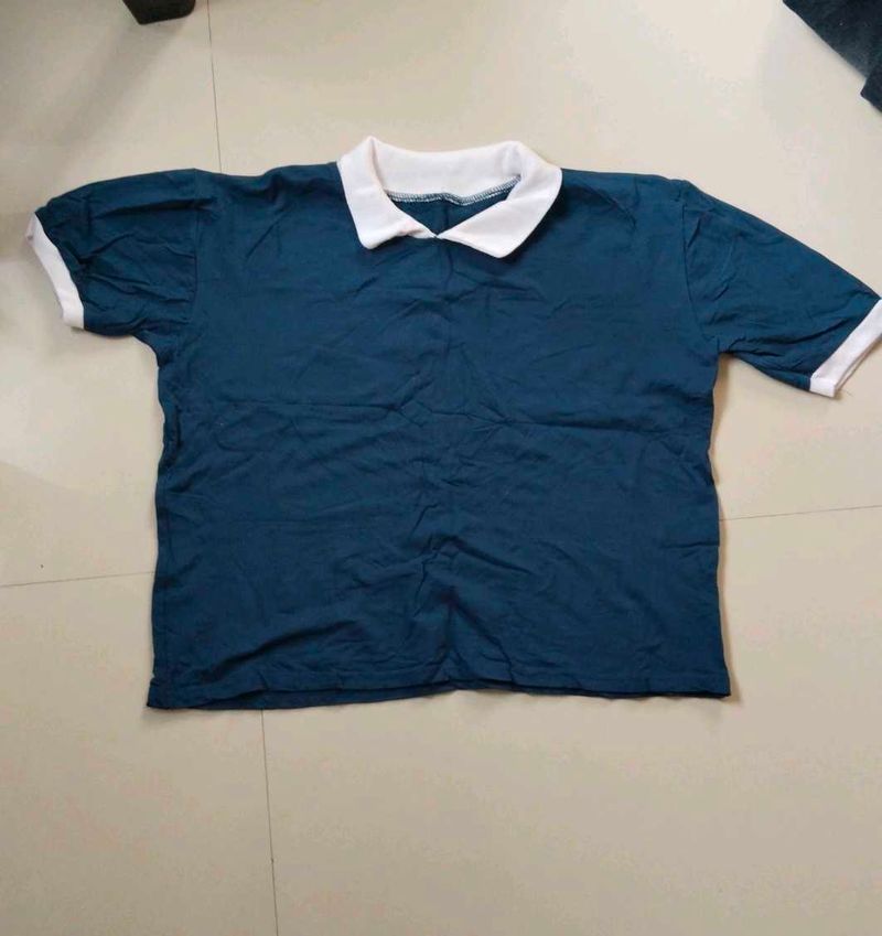 Blue &amp; White Polo T-Shirt