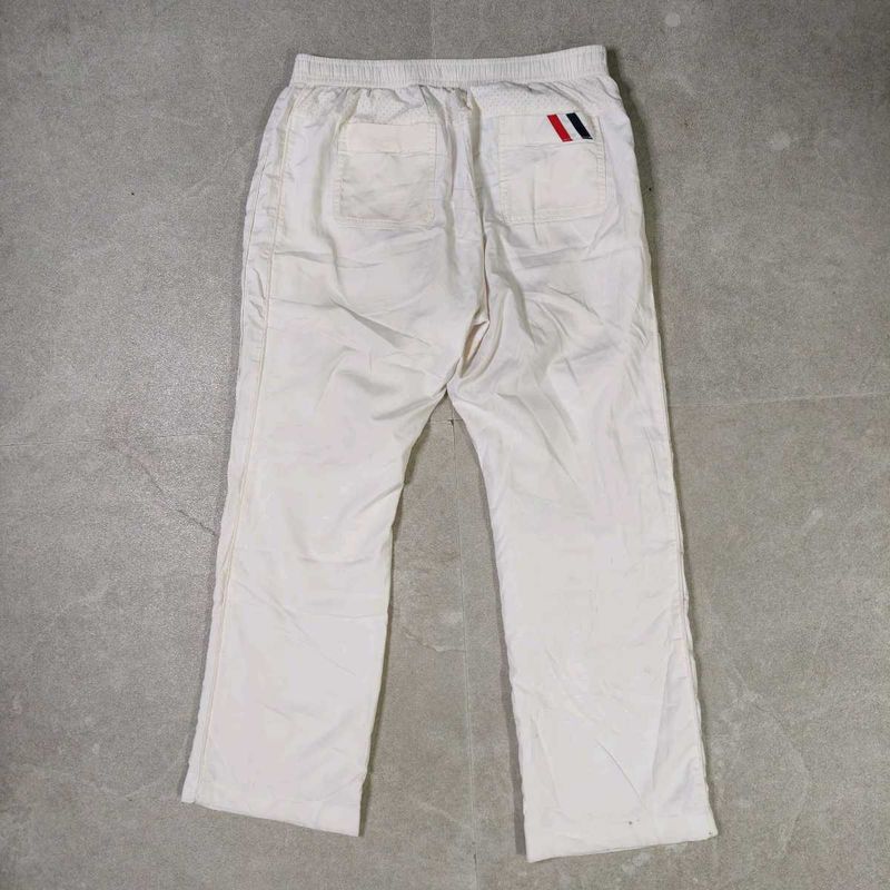 White Casual Track Pants