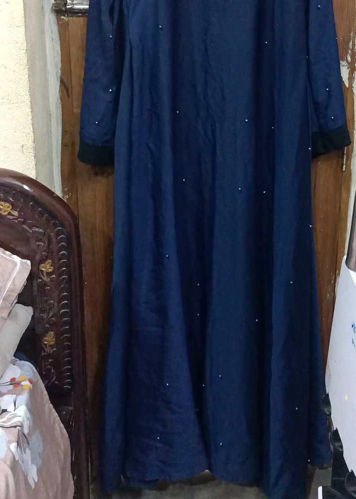Elegant Navy Blue Abaya