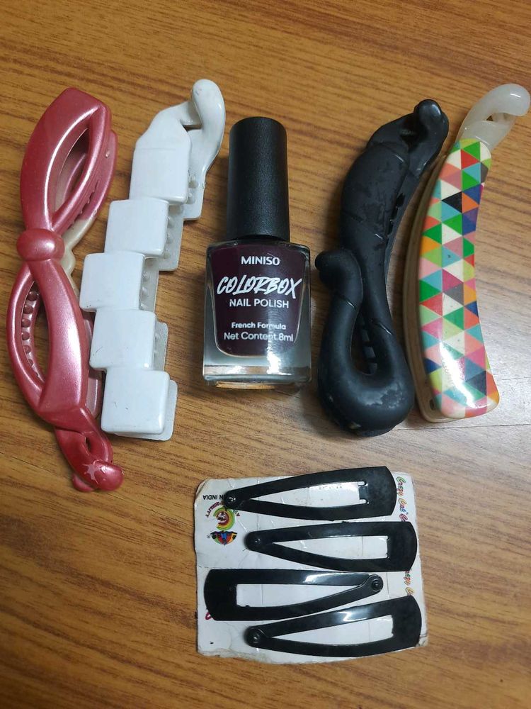 Hair and nailpaint Accessory Bundle