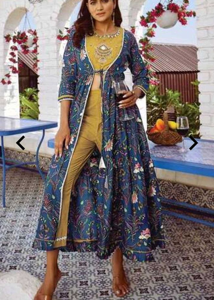 Floral Print Duster &amp; Pant Set