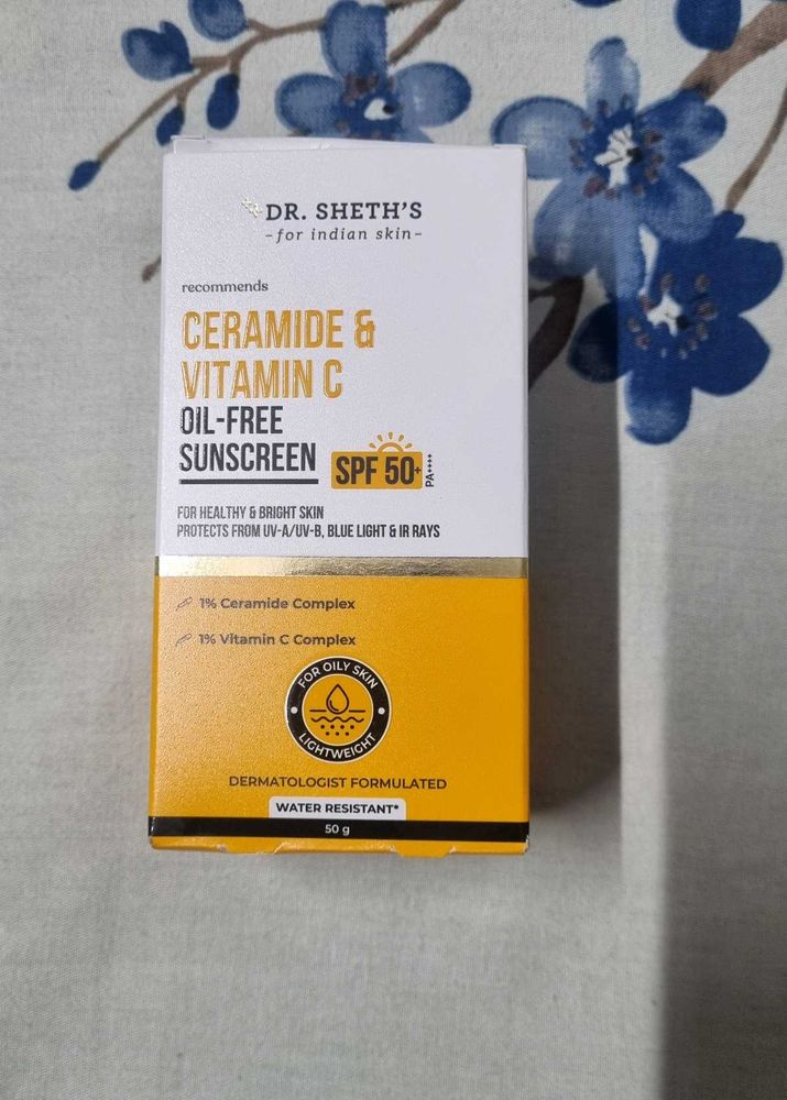 Dr. Sheth Ceramide &amp; Vitamin C Oil Free Sunscreen