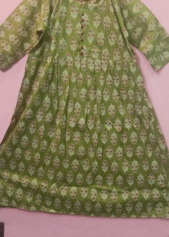 XXL Green Printed Kurta Colour And Size Available